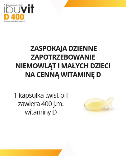 IbuVit D 400 witamina D dla niemowląt i dzieci, krople 30 kapsułek