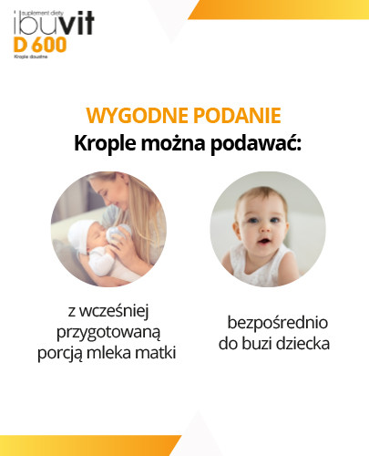 IbuVit D 600 witamina D dla niemowląt i dzieci, krople doustne 10 ml