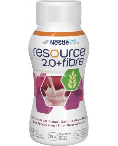 Resource 2.0 + Fibre preparat odżywczy w płynie smak owoców leśnych 4x 200 ml