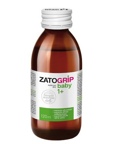Zatogrip Baby 1+ syrop o smku malinowym dla dzieci 120 ml