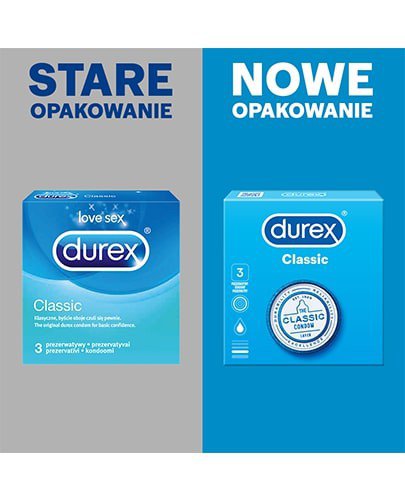 Durex Classic prezerwatywy 3 sztuki