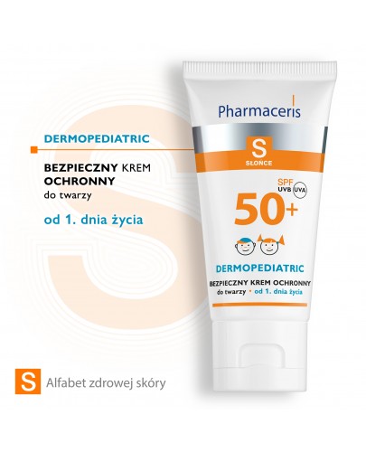 Pharmaceris S Dermopediatric bezpieczny krem ochronny SPF50+ do twarzy dla dzieci od chwili narodzin 50 ml