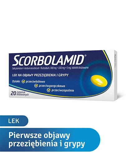 Scorbolamid 300 mg + 100 mg + 5 mg 20 drażetek