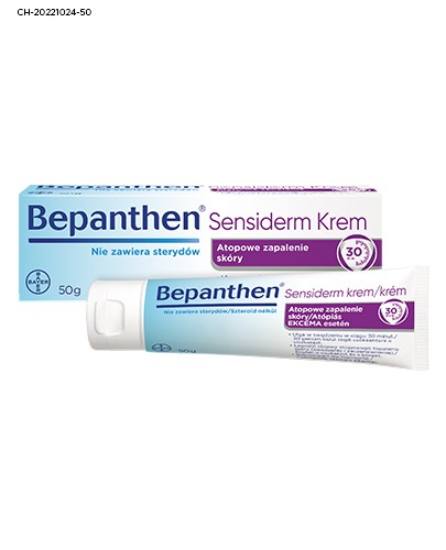 Bepanthen Sensiderm krem na podrażnienia skóry 50 g + Bepanthen Sensiderm krem AZS i egzema 20 g GRATIS