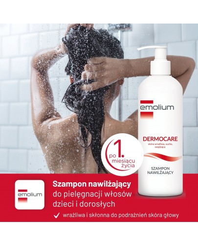 Emolium Dermocare szampon nawilżający 400 ml [NOWA FORMUŁA]