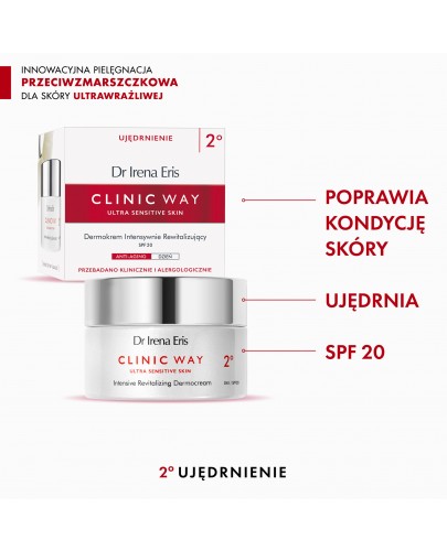 Dr Irena Eris Clinic Way 2° Dermokrem intensywnie rewitalizujący na dzień 50 ml  + Clinic Way dermokapsułki rewitalizujące 5 sztuk GRATIS