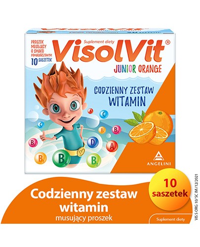 Visolvit Junior Orange proszek o smaku pomarańczowym 10 saszetek