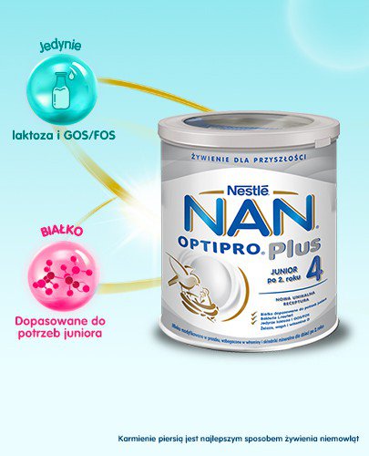 NESTLE NAN OPTIPRO Plus 4 Mleko modyfikowane w proszku dla dzieci po 2 roku 800 g
