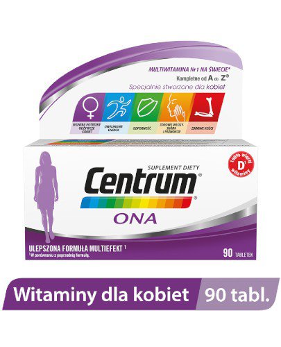 Centrum Ona Multiefekt witaminy i minerały dla kobiet 90 tabletek [UMF]