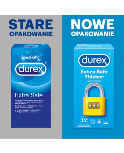 Durex Extra Safe Thicker prezerwatywy 12 sztuk