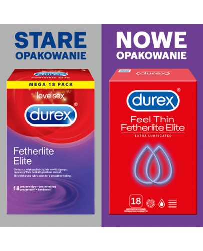 Durex Feel Thin Fetherlite Elite prezerwatywy 18 sztuk