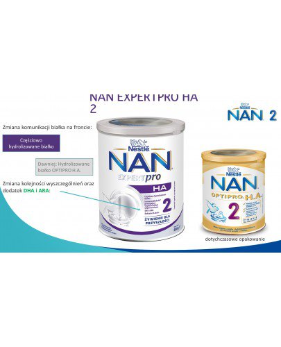 NESTLE NAN Expert Pro HA 2 mleko modyfikowane powyżej 6 miesiąca 800 g