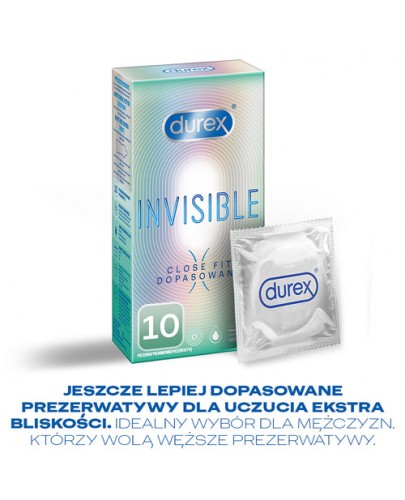 Durex Invisible Close Fit prezerwatywy optymalne dopasowanie 10 sztuk