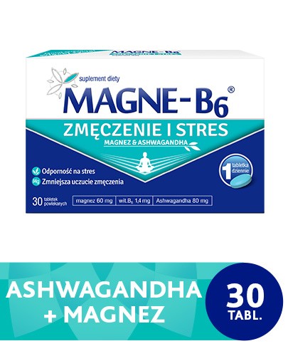 Magne-B6 zmęczenie i stres + Ashwagandha 30 tabletek