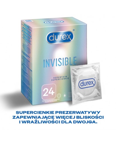 Durex Invisible prezerwatywy supercienkie 24 sztuki