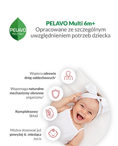 Pelavo Multi Drogi oddechowe i odporność krople dla dzieci powyżej 6 miesiąca życia 20 ml