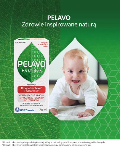 Pelavo Multi Drogi oddechowe i odporność krople dla dzieci powyżej 6 miesiąca życia 20 ml