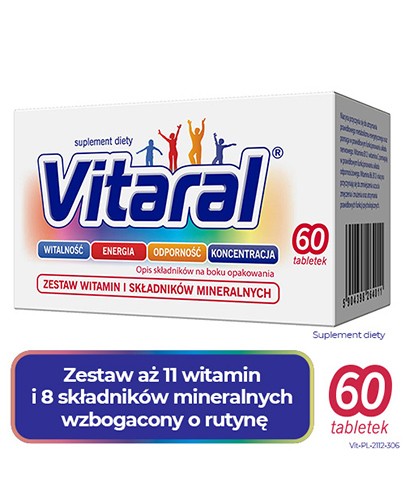 Vitaral zestaw witamin i minerałów 60 tabletek 