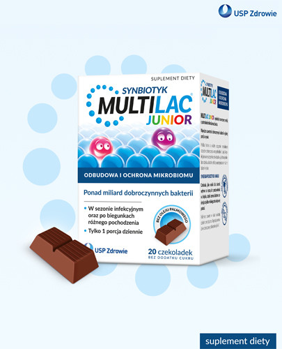 Synbiotyk Multilac Junior 20 czekoladek