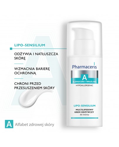 Pharmaceris A Lipo Sensilium krem multilipidowy odżywczy do twarzy 50 ml [Kup 2x produkt z linii Pharmaceris A a otrzymasz płyn micelarny GRATIS]