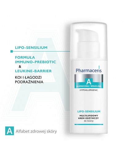 Pharmaceris A Lipo Sensilium krem multilipidowy odżywczy do twarzy 50 ml [Kup 2x produkt z linii Pharmaceris A a otrzymasz płyn micelarny GRATIS]