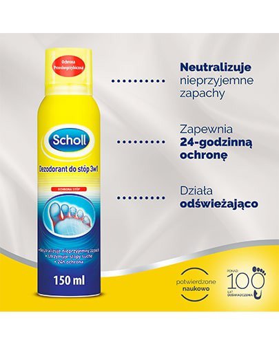 Scholl dezodorant do stóp 3w1 150 ml