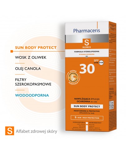 Pharmaceris S Sun Body Protect nawilżająca emulsja ochronna do ciała SPF 30 150 ml + Składana torba termiczna 1 sztuka GRATIS