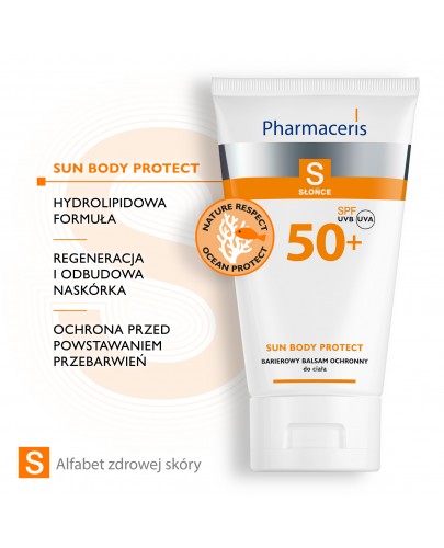 Pharmaceris S Sun Body Protect Barierowy balsam ochronny do ciała SPF 50+ 150 ml + Składana torba termiczna 1 sztuka GRATIS