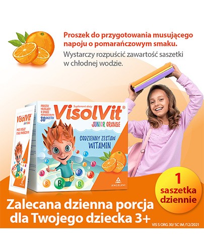 Visolvit Junior Orange proszek o smaku pomarańczowym 30 saszetek