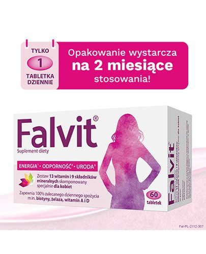 Falvit zestaw witamin i minerałów dla kobiet 60 tabletek