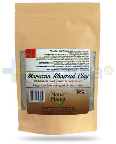 podgląd produktu Natur Planet Maroccan Rhassoul Clay francuska beżowa glinka kosmetyczna do skóry tłustej i mieszanej, proszek 100 g