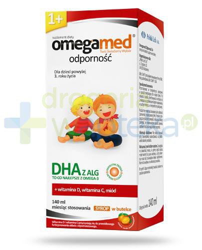podgląd produktu Omegamed Odporność DHA z ALG syrop dla dzieci 1+ 140 ml 