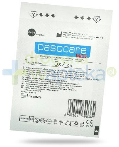 podgląd produktu Pasocare Med plaster opatrunkowy jałowy 5cm x 7cm 1 sztuka