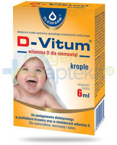 D-Vitum witamina D dla niemowląt, krople 6 ml 