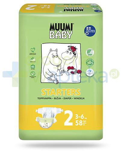 Muumi Baby 2 Starters 3-6kg jednorazowe pieluszki dla dzieci 58 sztuk 
