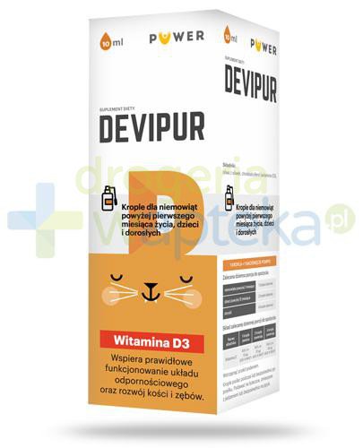 podgląd produktu Puwer Devipur witamina D3, krople 10 ml