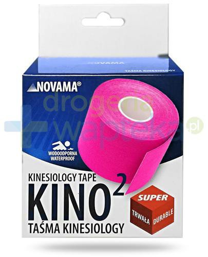 podgląd produktu Novama Kino2 taśma do kinesiotapingu 5cm x 5m kolor różowy 1 sztuka
