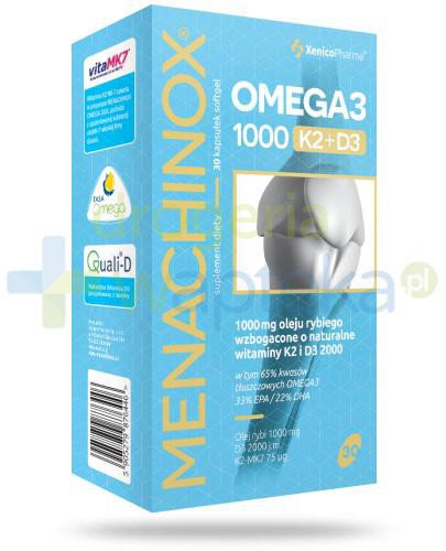 podgląd produktu Menachinox Omega 3 1000 K2 + D3 30 kapsułek Xenico
