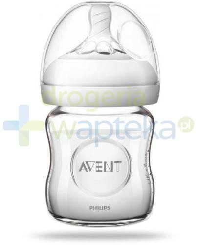 Avent Philips Natural butelka szklana dla niemowląt 120 ml ze smoczkiem dla noworodków 0... 