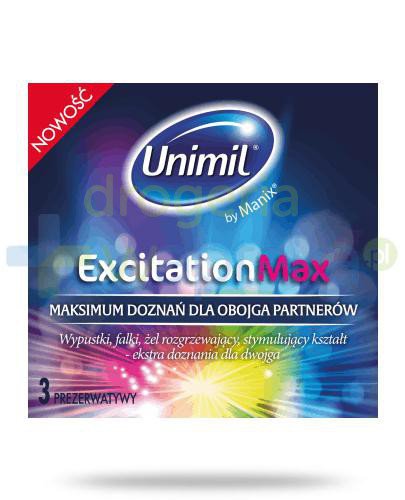 podgląd produktu Unimil Excitation Max prezerwatywy 3 sztuk