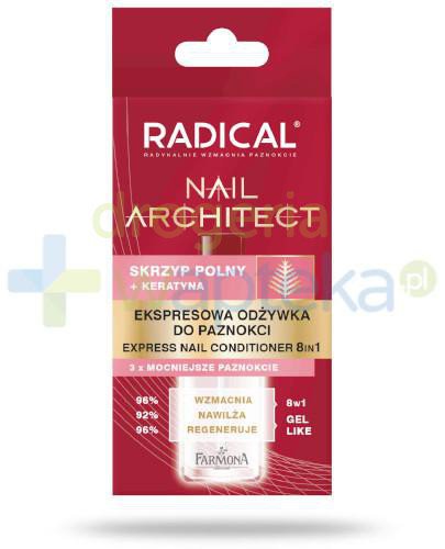 podgląd produktu Farmona Radical Nail Architect ekspresowa odżywka do paznokci 8w1 12 ml