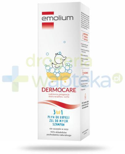 Emolium Dermocare 3w1 płyn do kąpieli, żel, szampon 400 ml 