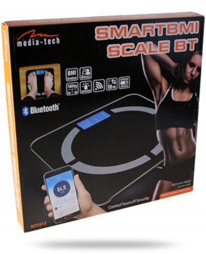 Media-Tech Smartbmi Scale BT MT5513 waga łazienkowa 1 sztuka  whited-out 