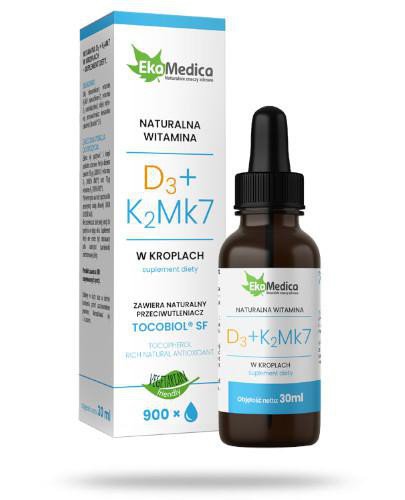 podgląd produktu EkaMedica witamina D3 + K2Mk7 w kroplach 30 ml