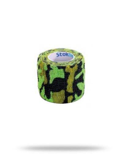 podgląd produktu Stokban bandaż elastyczny samoprzylepny moro zielony 10cm x 4,5m 1 sztuka