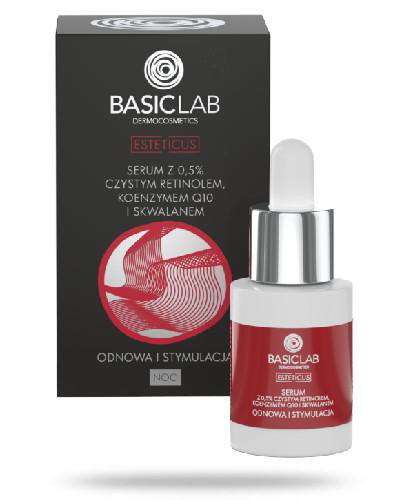 BasicLab Esteticus Odnowa i stymulacja serum z 0.5% czystym retinolem, koenzymem Q10 i skw... 