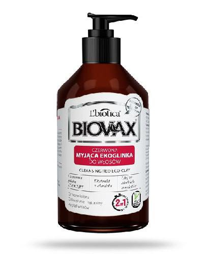 Biovax czerwona myjąca ekoglinka do włosów 200 ml 