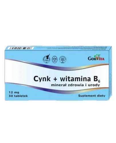 podgląd produktu Cynk + witamina B6 30 tabletek