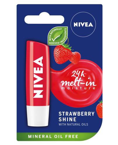 Nivea Strawberry Shine pielęgnująca pomadka do ust 4,8 g 