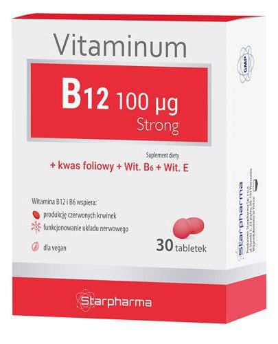 podgląd produktu Vitaminum B12 Strong 100 mcg 30 tabletek